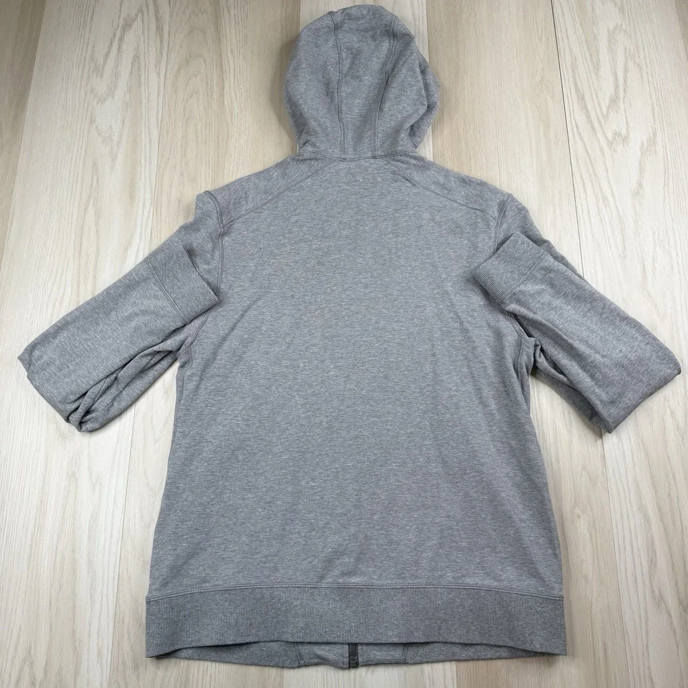 Lululemon Cross Cut Hoodie Sweatshirt Gray Full Zip Athletic Mens Size L Large